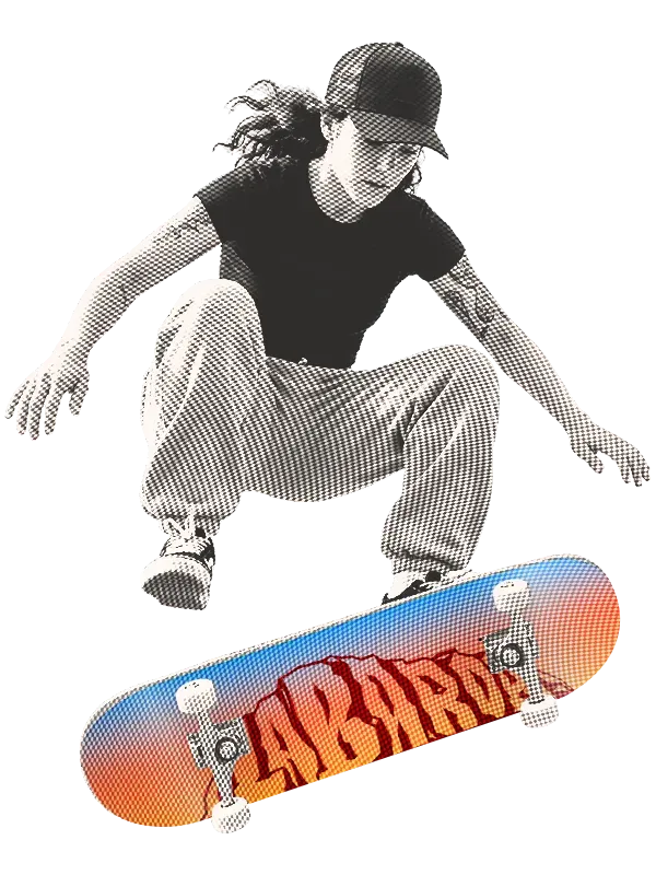 Skater saltando sobre una tabla La Barda